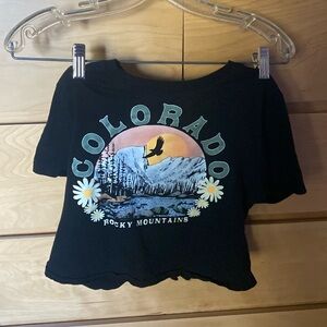 Loose black workout shirt